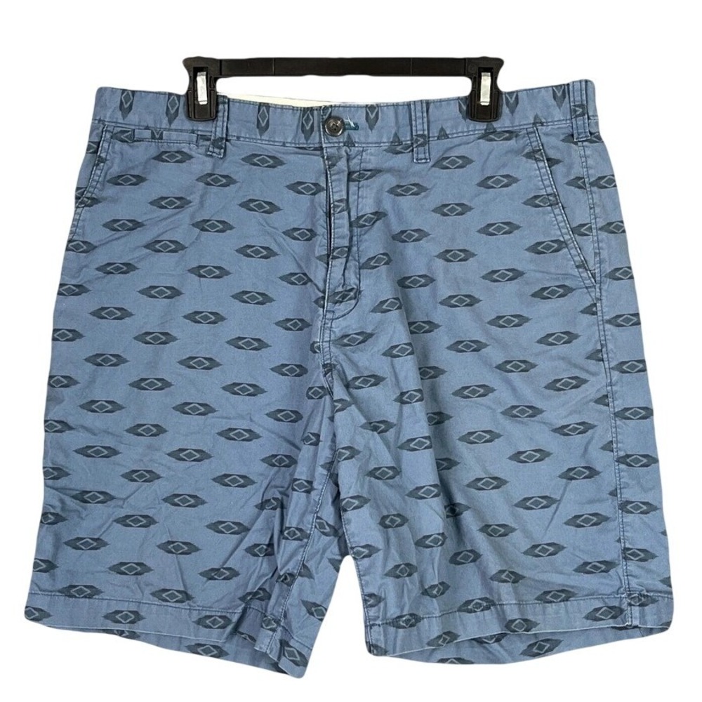Eddie Bauer‎ Shorts Mens 36 Blue Legendwash Chino Aztec Southwest Outdoors Trail